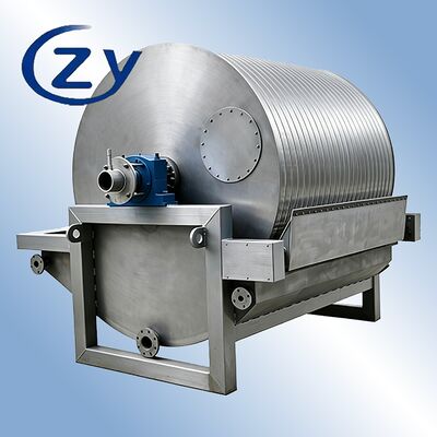 Voortdurend werkend vacuümtrommelfilter van roestvrij staal SS304 voor apparatuur voor het ontwateren van zetmeel van 2-8 ton/uur