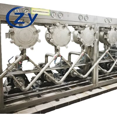 Aanpasbare zetmeel multicyclone met geoptimaliseerde knolgewasseparatie